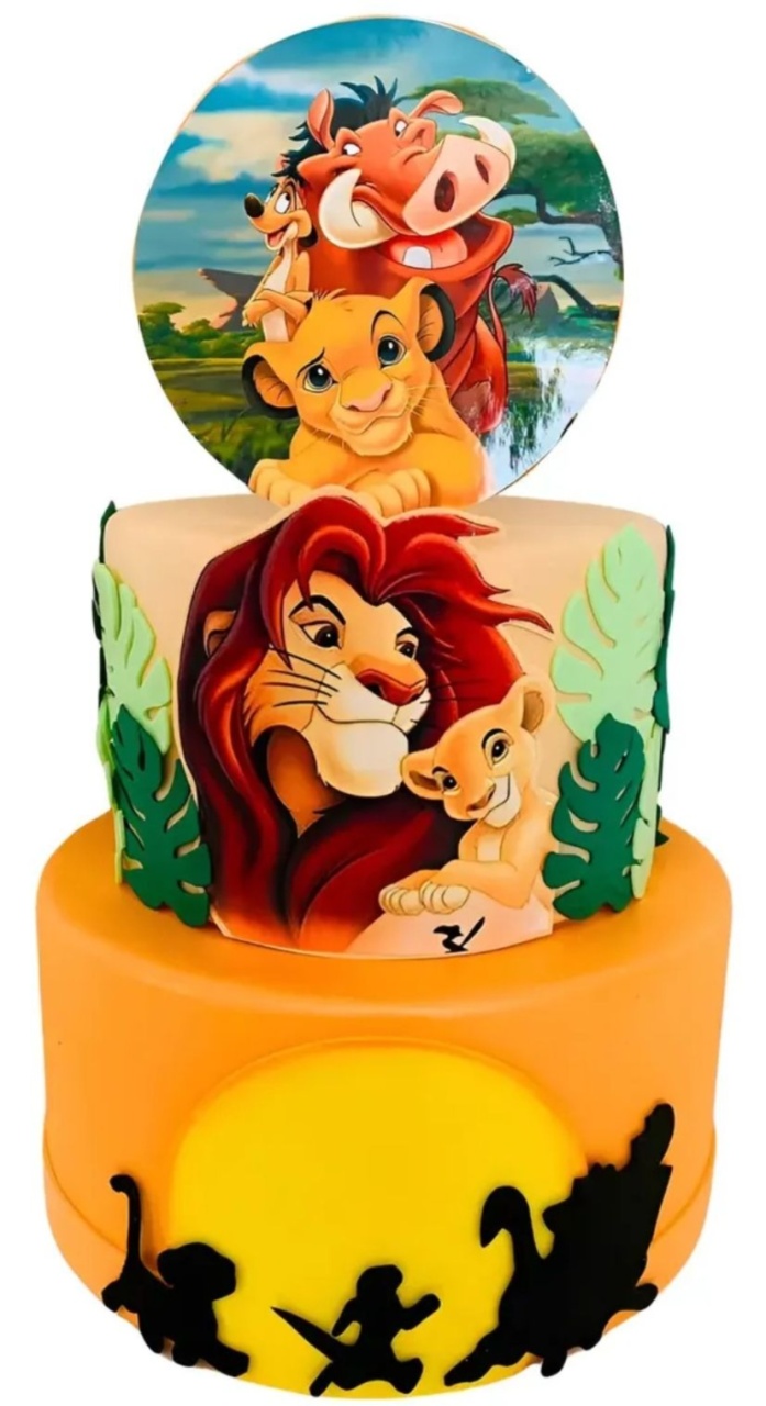 Bolo Fake - Rei Leao Simba - tamirespegueemonte