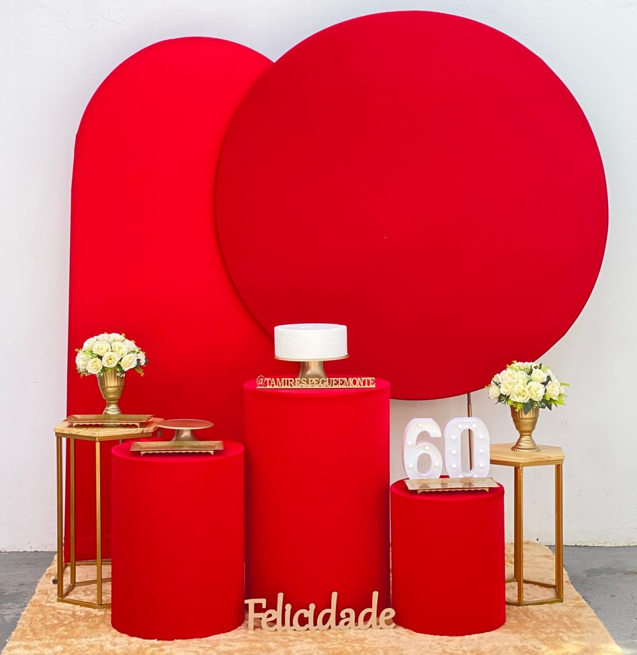 Vermelho Liso - Kit 3  - tamirespegueemonte