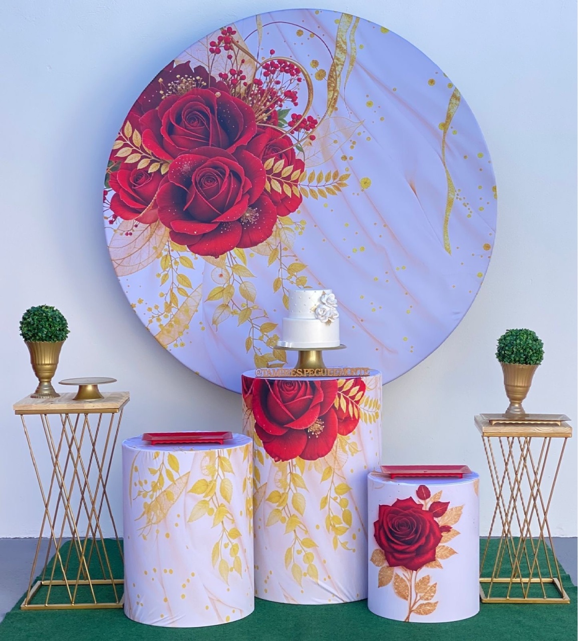 Floral Vermelho - Kit 2 - tamirespegueemonte