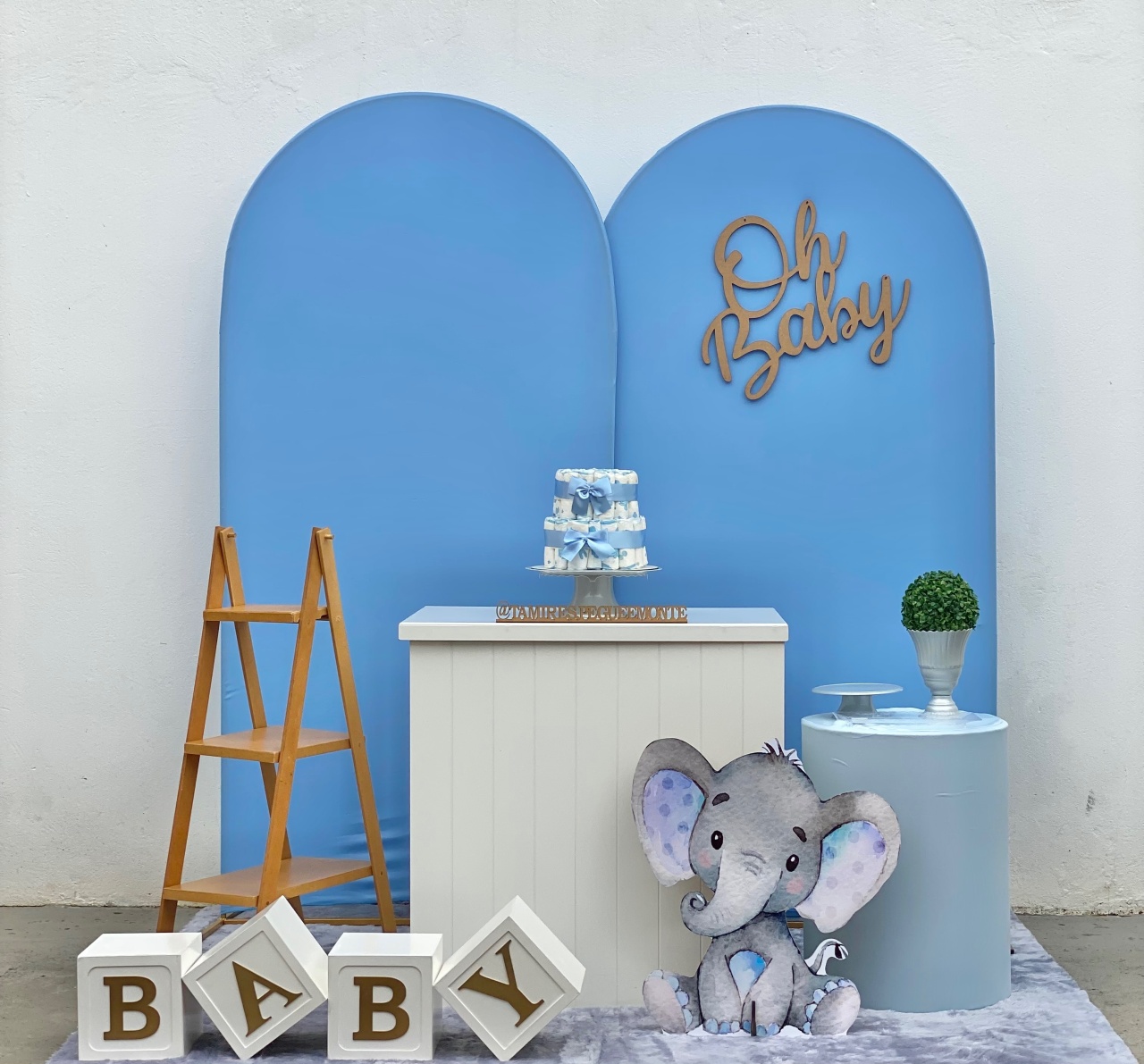 Chá de Bebê Elefantinho - Kit 3 (1 Cilindro) - tamirespegueemonte