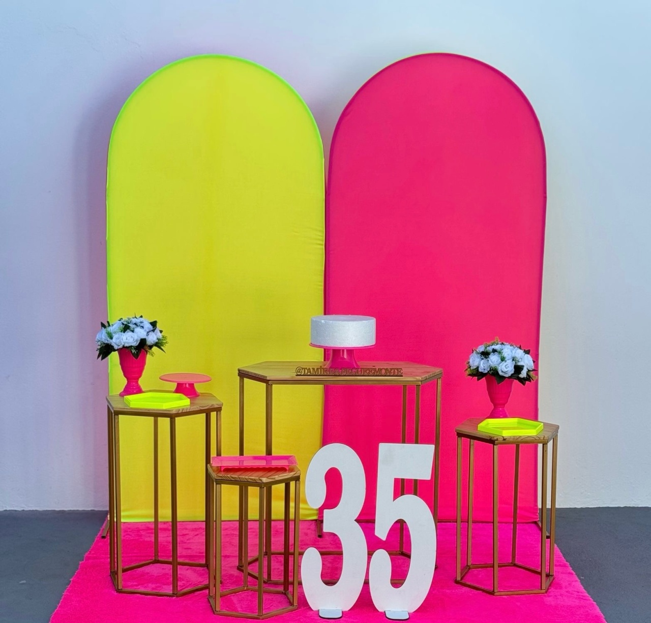 Romano Adulto Rosa Neon E Amarelo Neon - Kit 3  - tamirespegueemonte