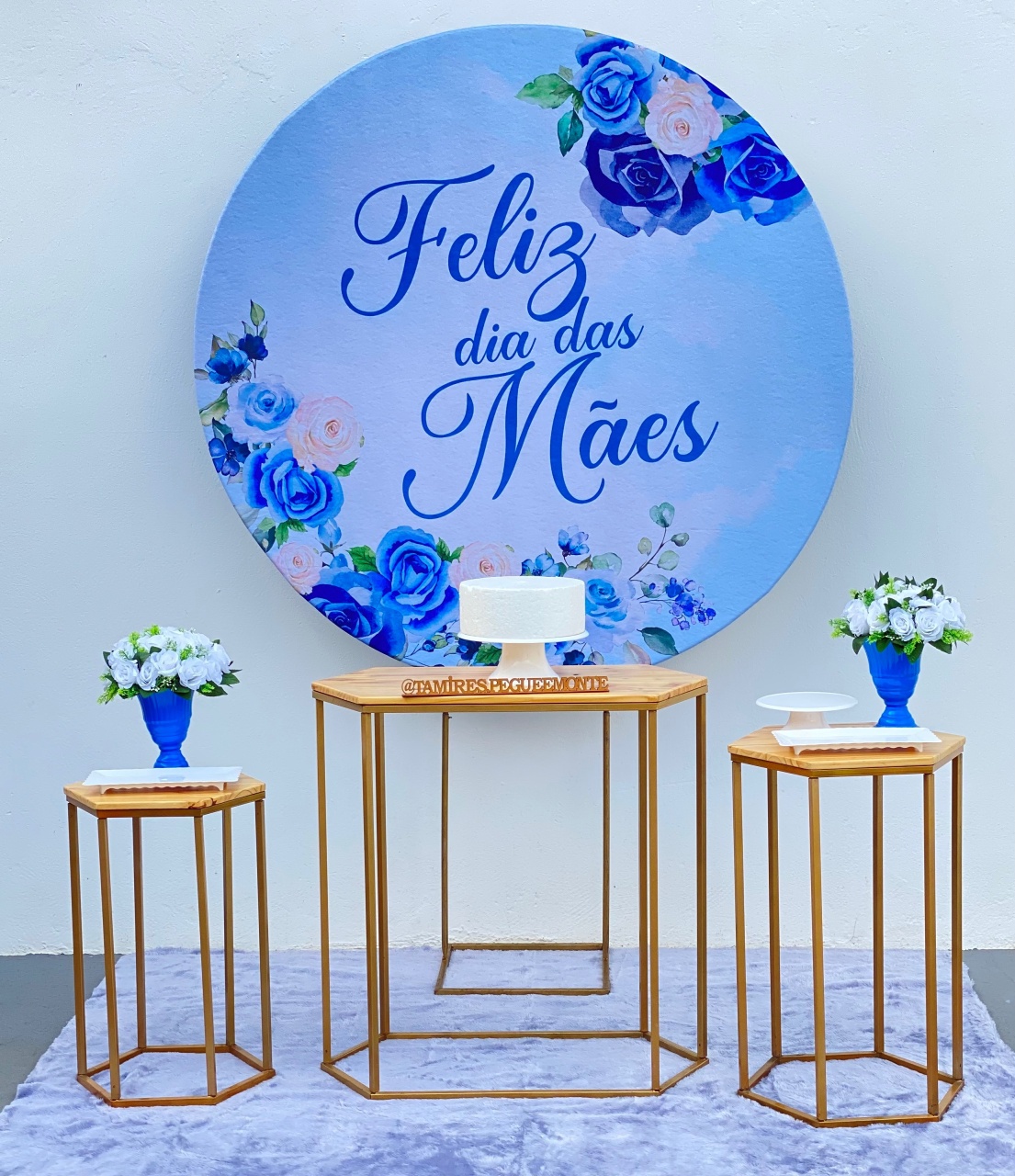 Dia das Mães - Flores Azuis Kit 1  - tamirespegueemonte