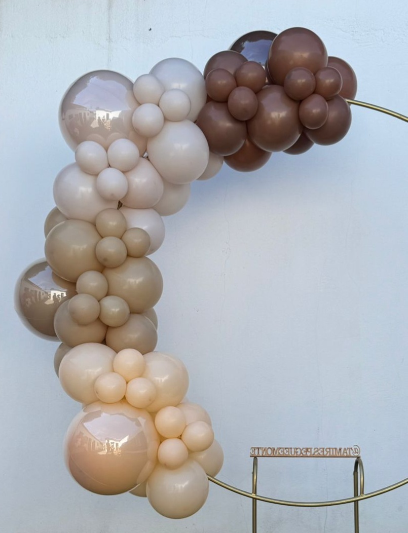 Arco de Balão Blocos -Marrom,Nude,Mocaccino,Bege- Buteco -Boteco  - tamirespegueemonte