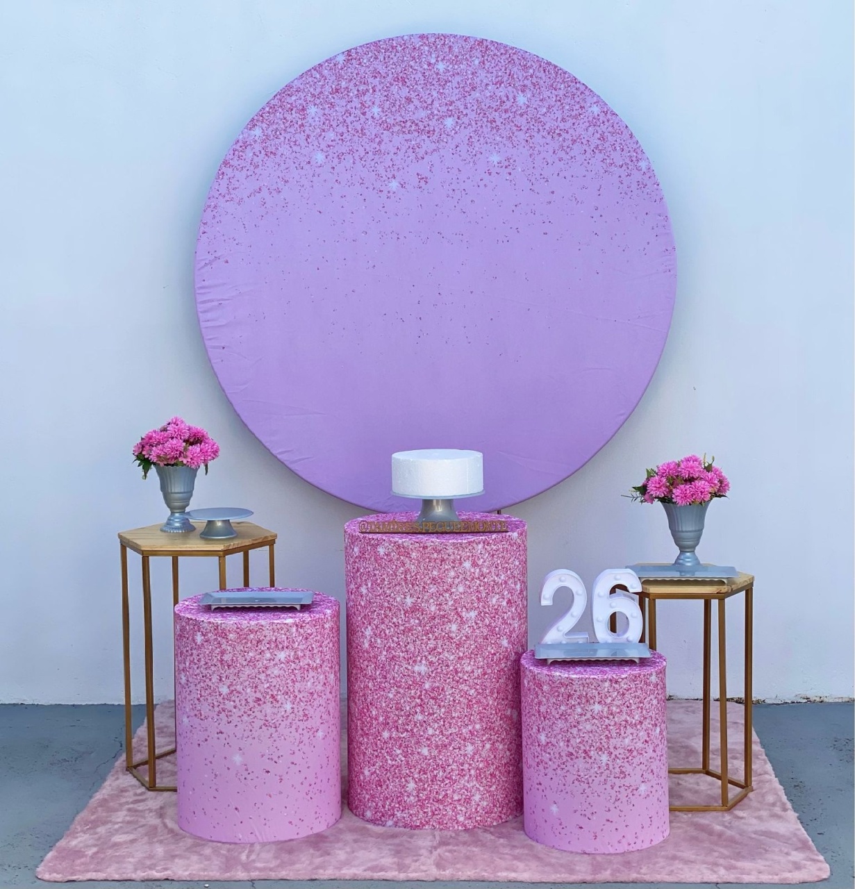  Efeito Glitter Rosa Kit 2  - tamirespegueemonte