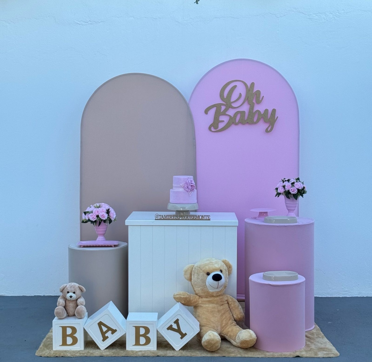 Chá de Bebê 2 Romanos, Nude E Rosa - tamirespegueemonte