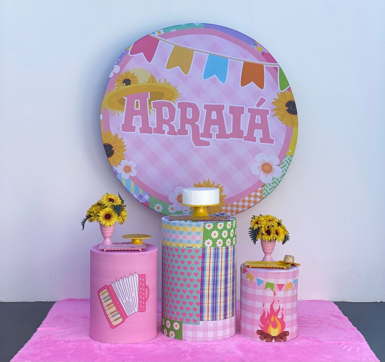 Arraiá Rosa - Kit 1 - tamirespegueemonte