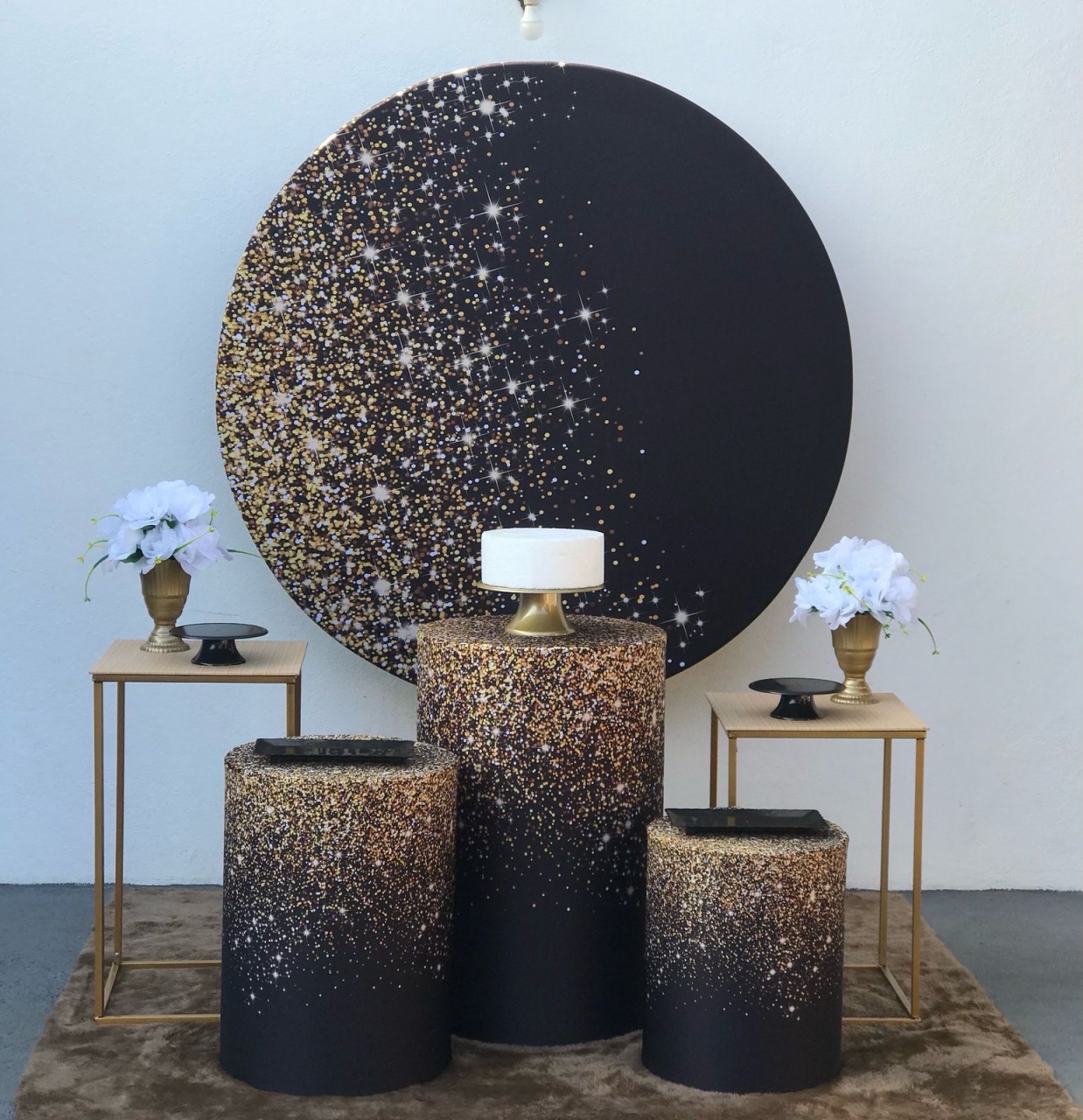 Preto Com Efeito Glitter Dourado Kit 2 - tamirespegueemonte