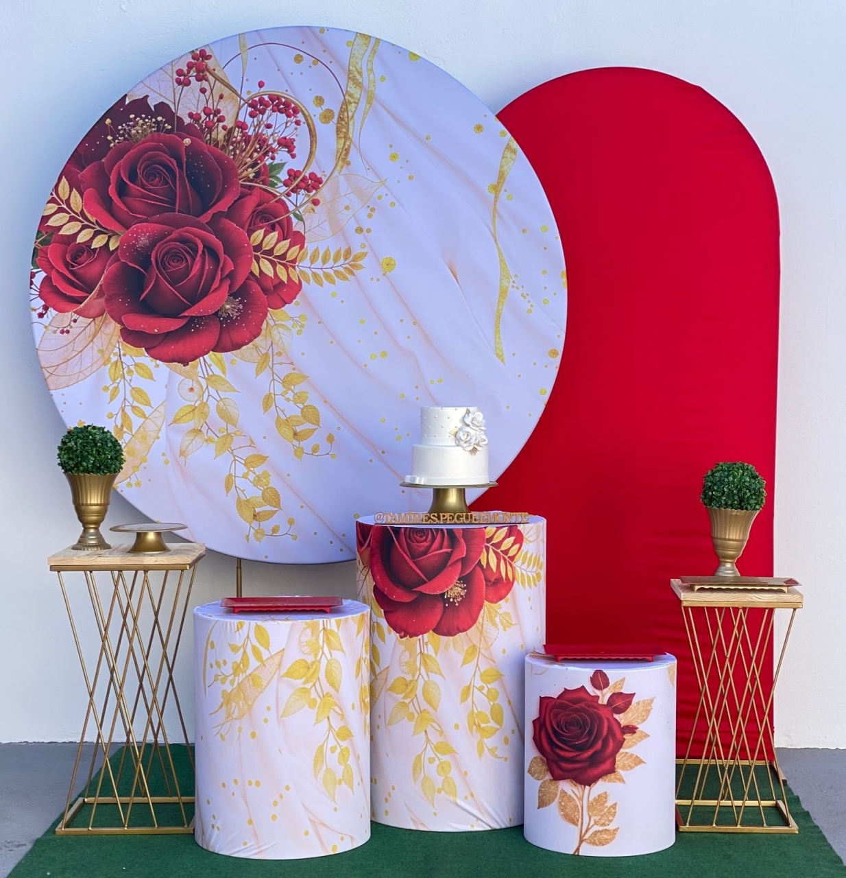 Floral Vermelho - Kit 3 - tamirespegueemonte