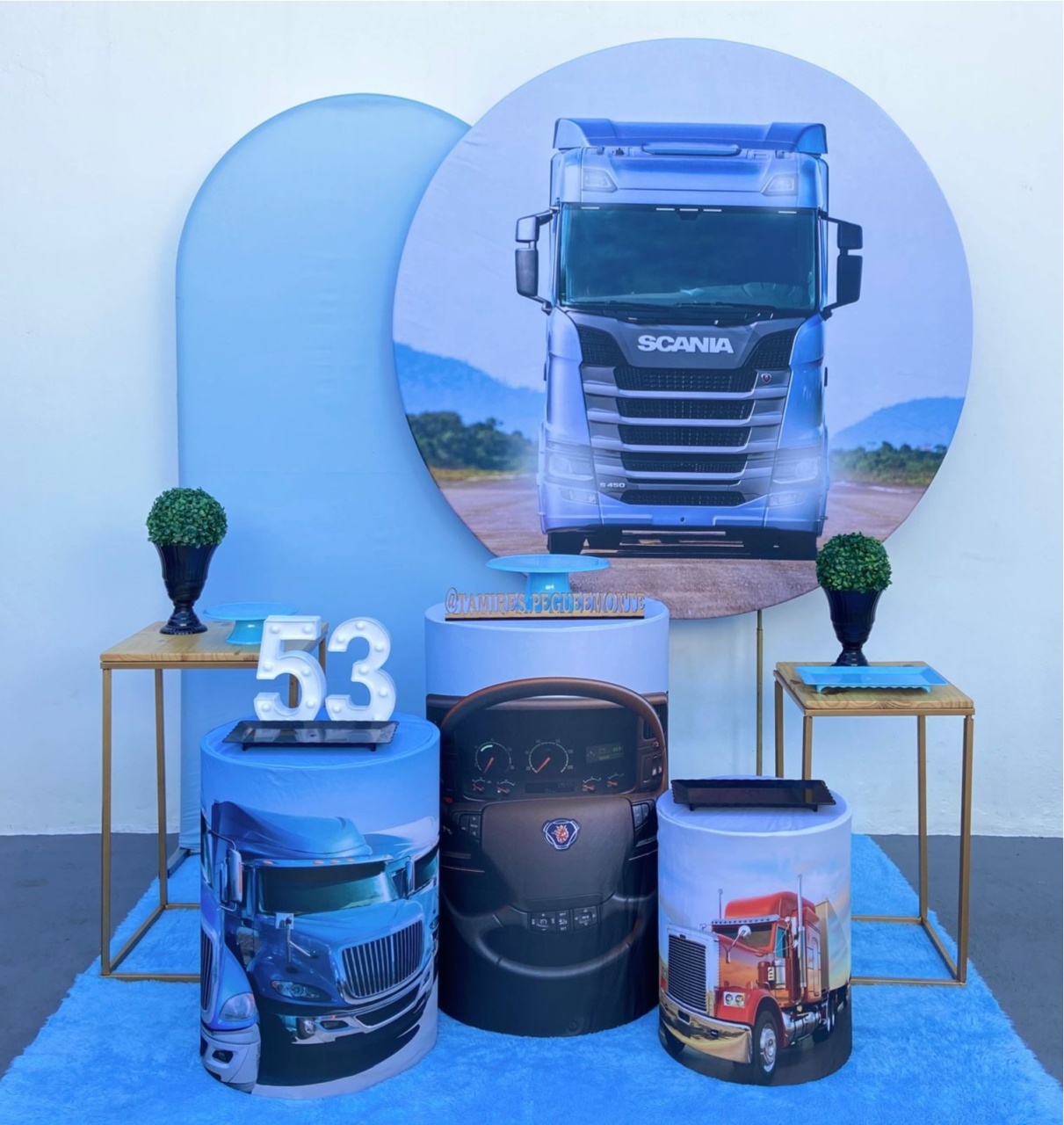 Caminhão Scania - Kit 3 (Romano Azul Candy) - tamirespegueemonte