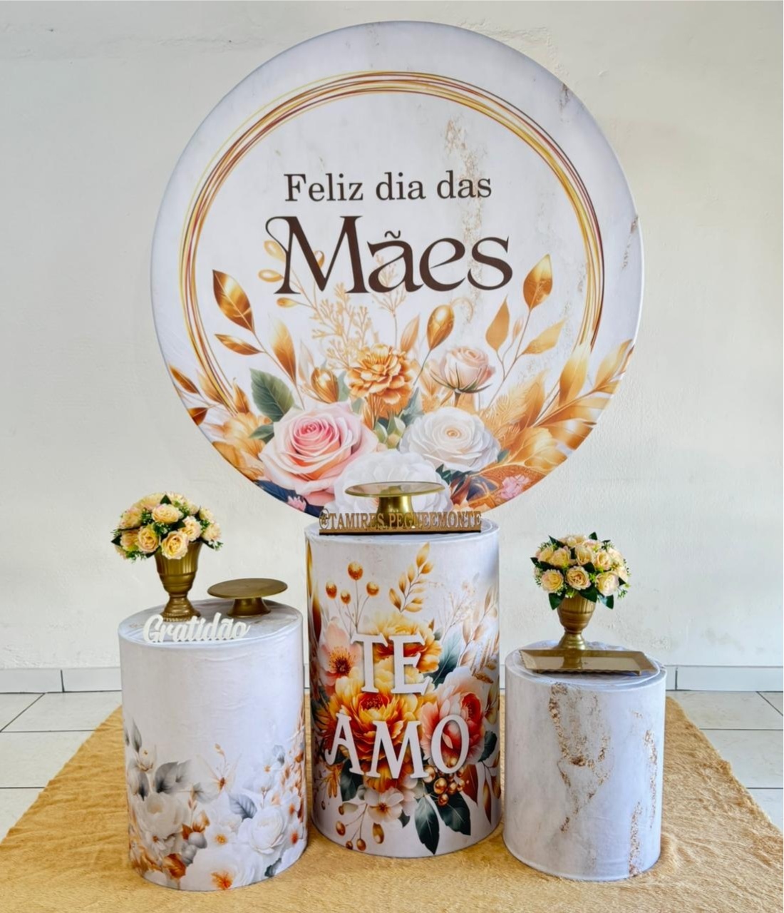 Feliz Dia das Mães Branco Floral Kit 1 - tamirespegueemonte
