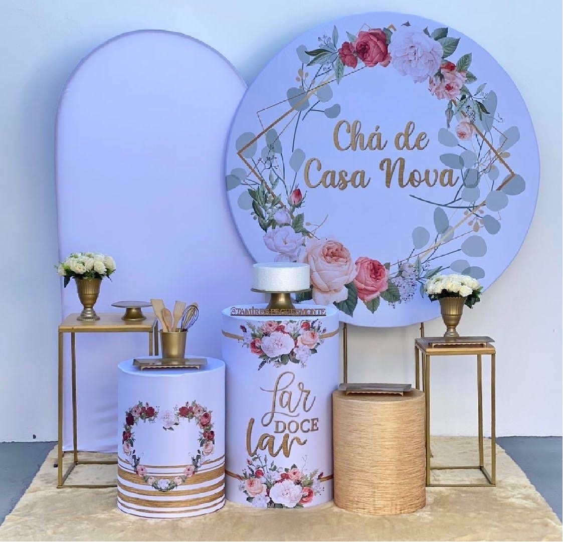 Chá de Casa Nova Dourado Kit 3 - tamirespegueemonte