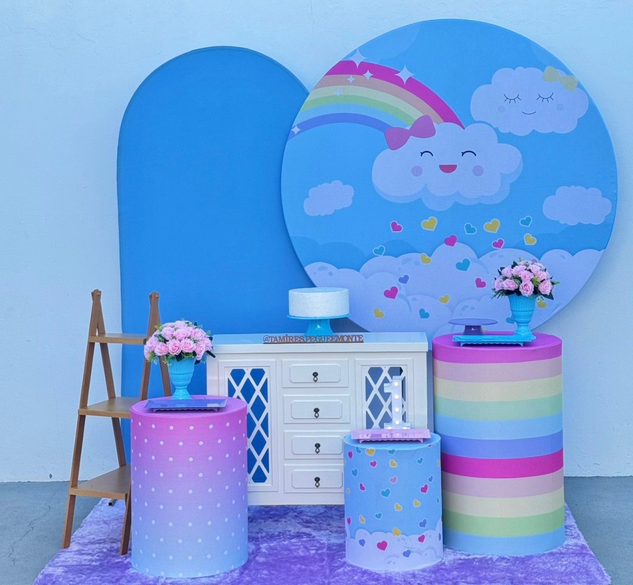 Chuva de Amor - Kit 3 (Romano Azul Claro) - tamirespegueemonte
