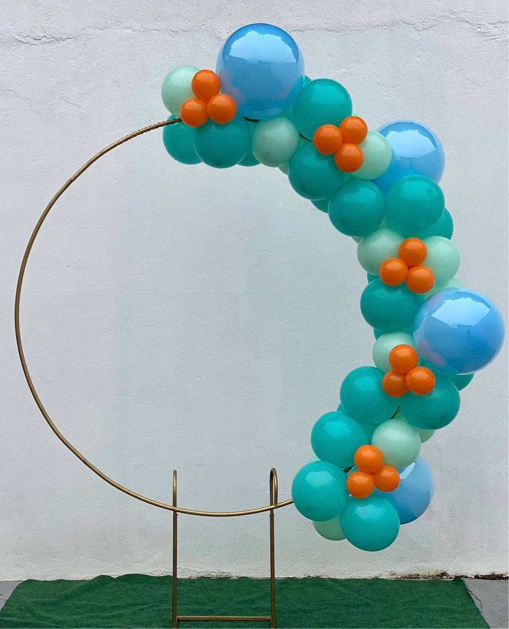 Arco de Balão ( 16 Azul Claro,9 Azul Turquesa,8 Verde Candy,5 Laranja) Zé Coleta  - tamirespegueemonte