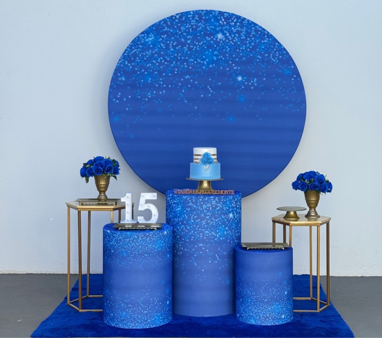  Azul Escuro Glitter - Kit 2 - tamirespegueemonte