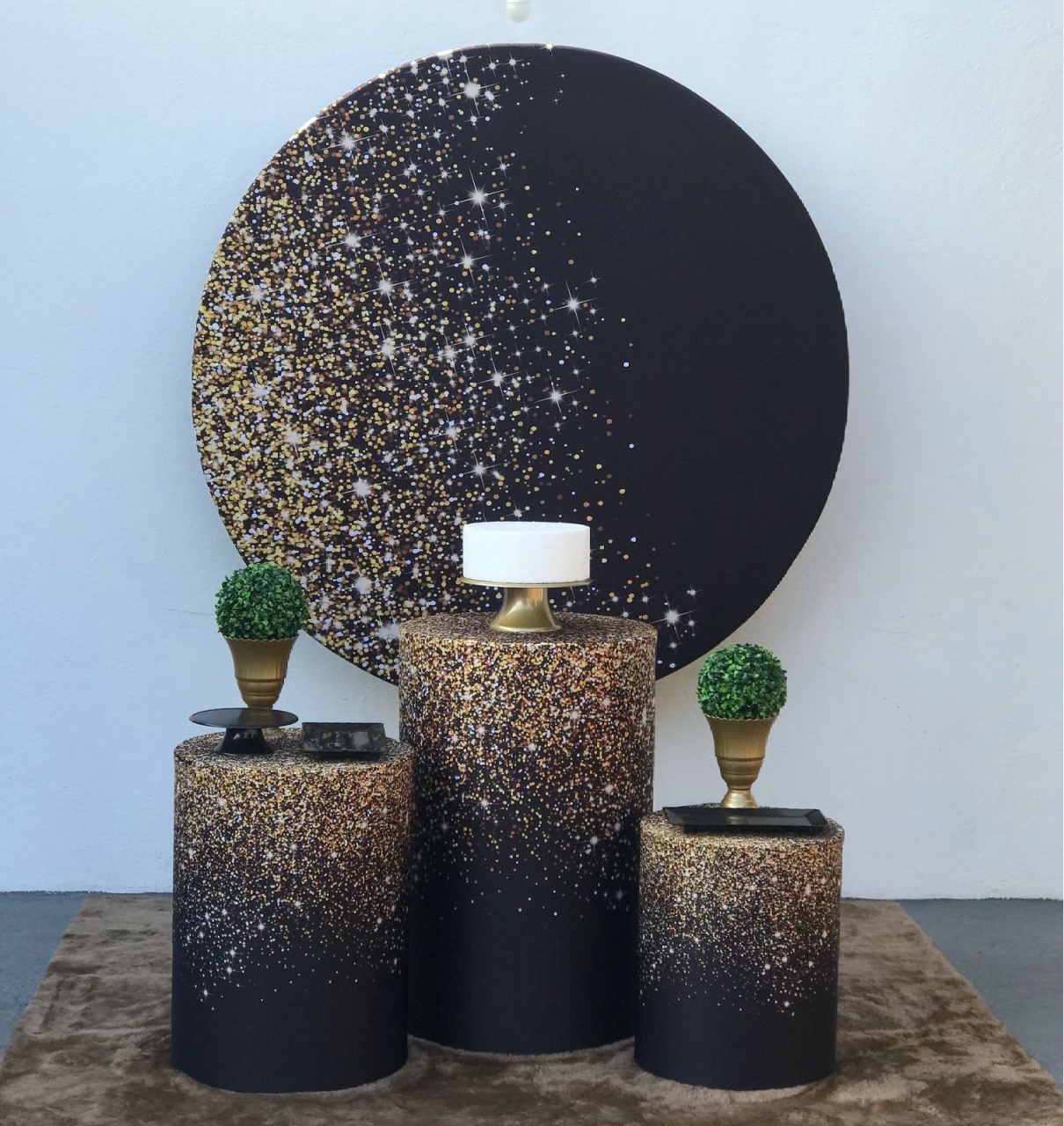 Preto Efeito Glitter Dourado Kit 1 - tamirespegueemonte