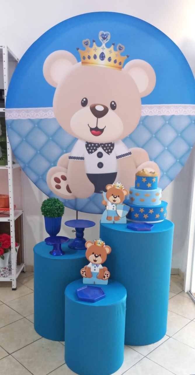 Kit  Urso Realeza Azul - Cantinho da Alegria KC