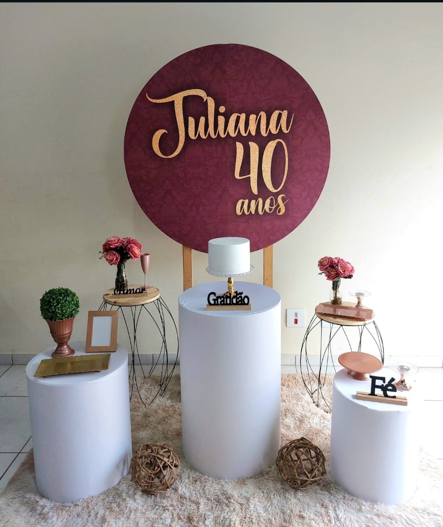 Kit Personalizado (Branco, Dourado E Marsala) - feste_se_peguemonte