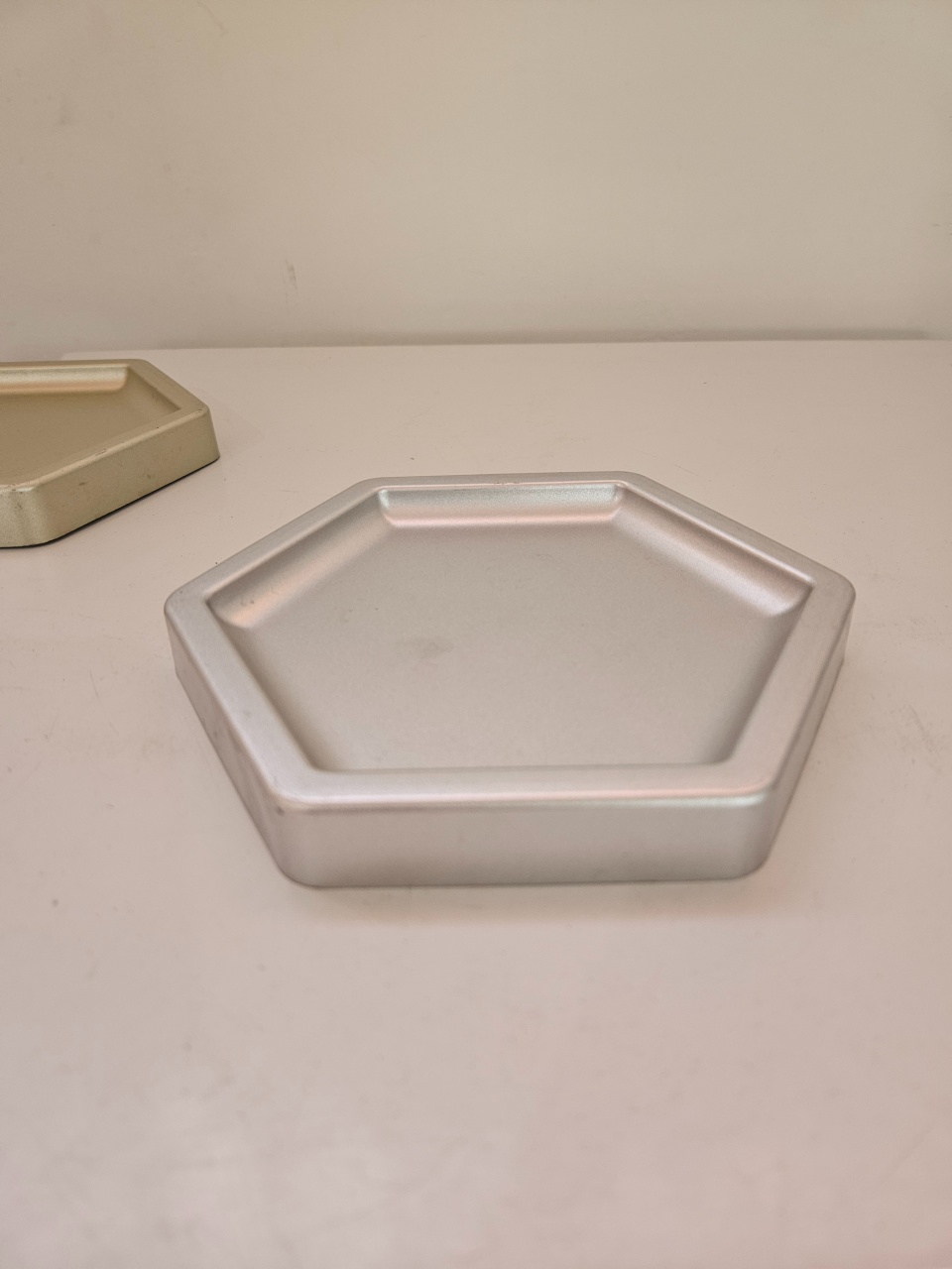 Bandeja Sextavada 15Cm Prata - feste_se_peguemonte