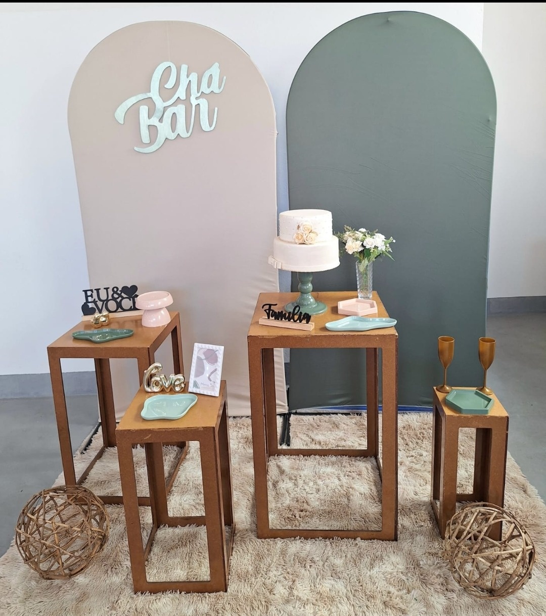 Kit Chá Bar Nude E Verde (Open House, Cozinha, Panela) - feste_se_peguemonte