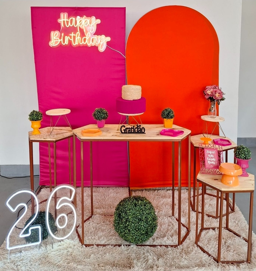Kit Pink E Laranja  - feste_se_peguemonte