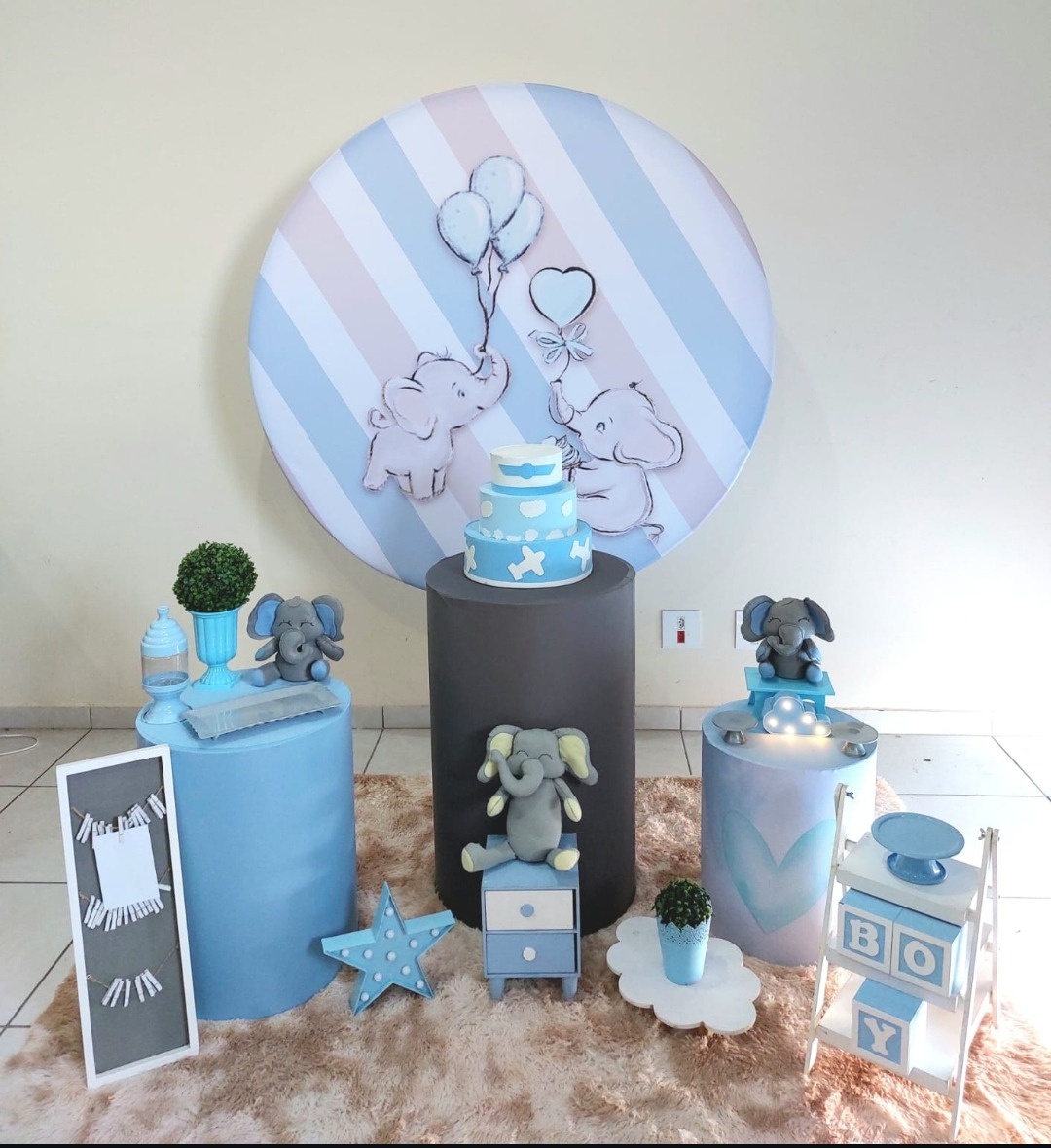 Kit Elefantinho Azul - feste_se_peguemonte