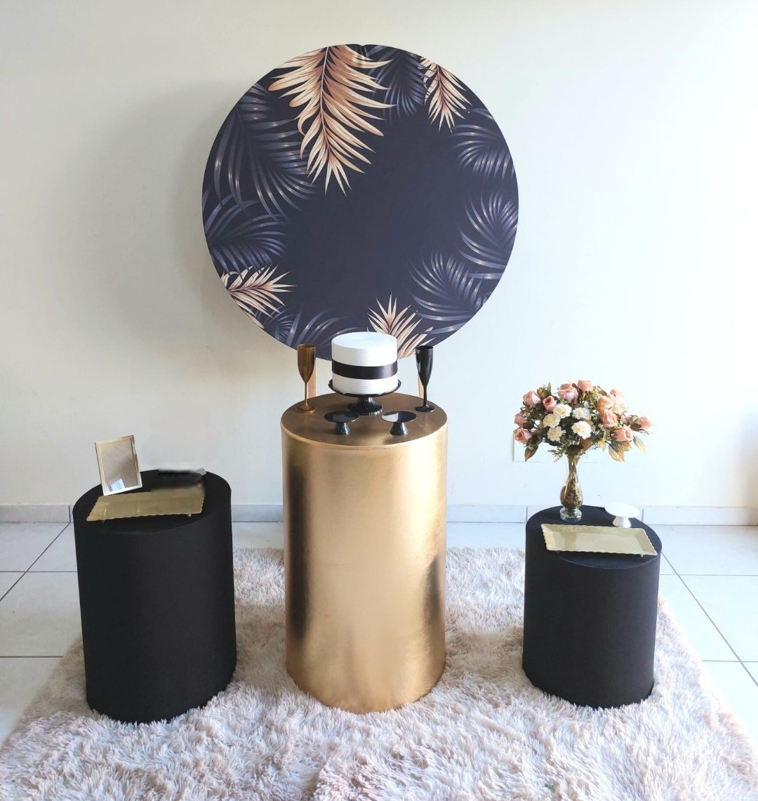 Kit Tropical Noturno (Folhagem Preto E Dourado) - feste_se_peguemonte