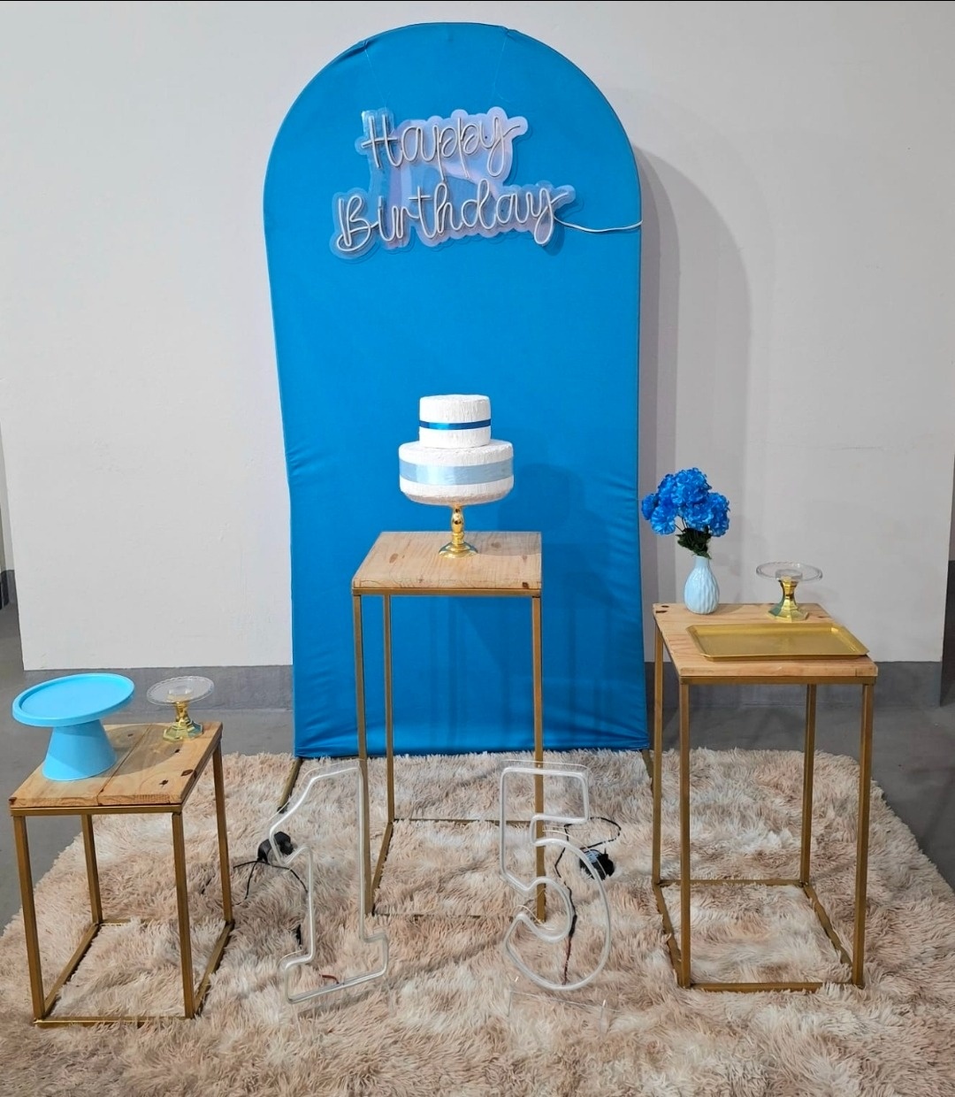 Kit Happy Birthday Azul Clean (15Anos) - feste_se_peguemonte