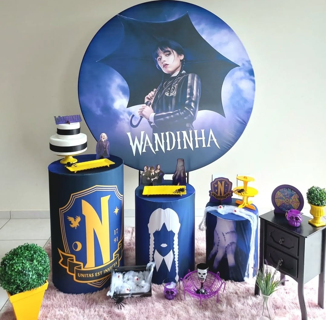 Kit Wandinha (Halloween) - feste_se_peguemonte
