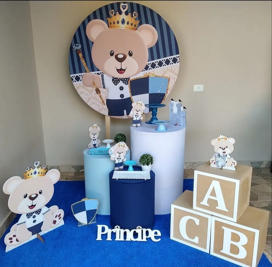 Kit Ursinho Príncipe Azul (Chá de Bebe) - feste_se_peguemonte