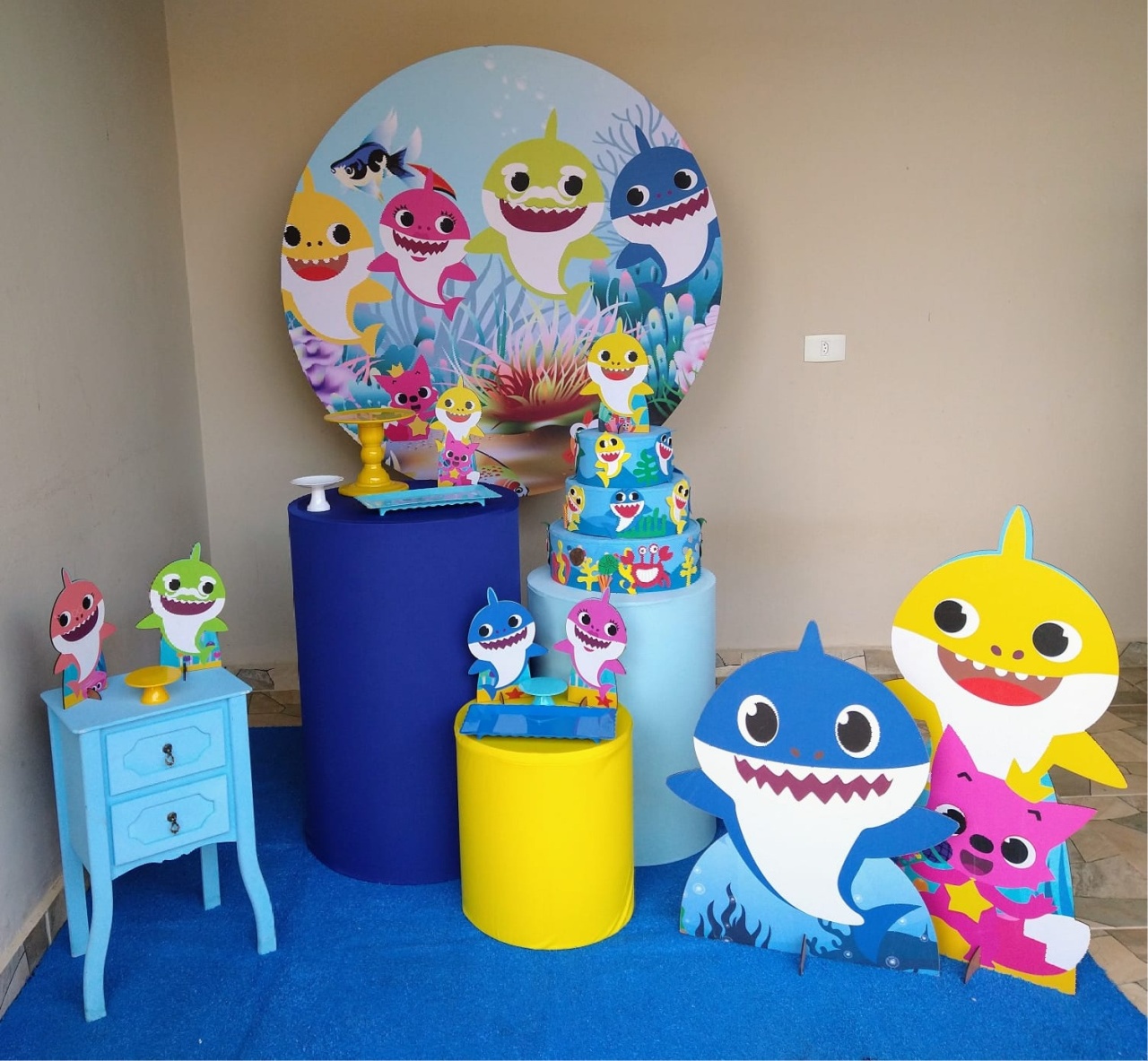 Kit Baby Shark I (Azul) - feste_se_peguemonte