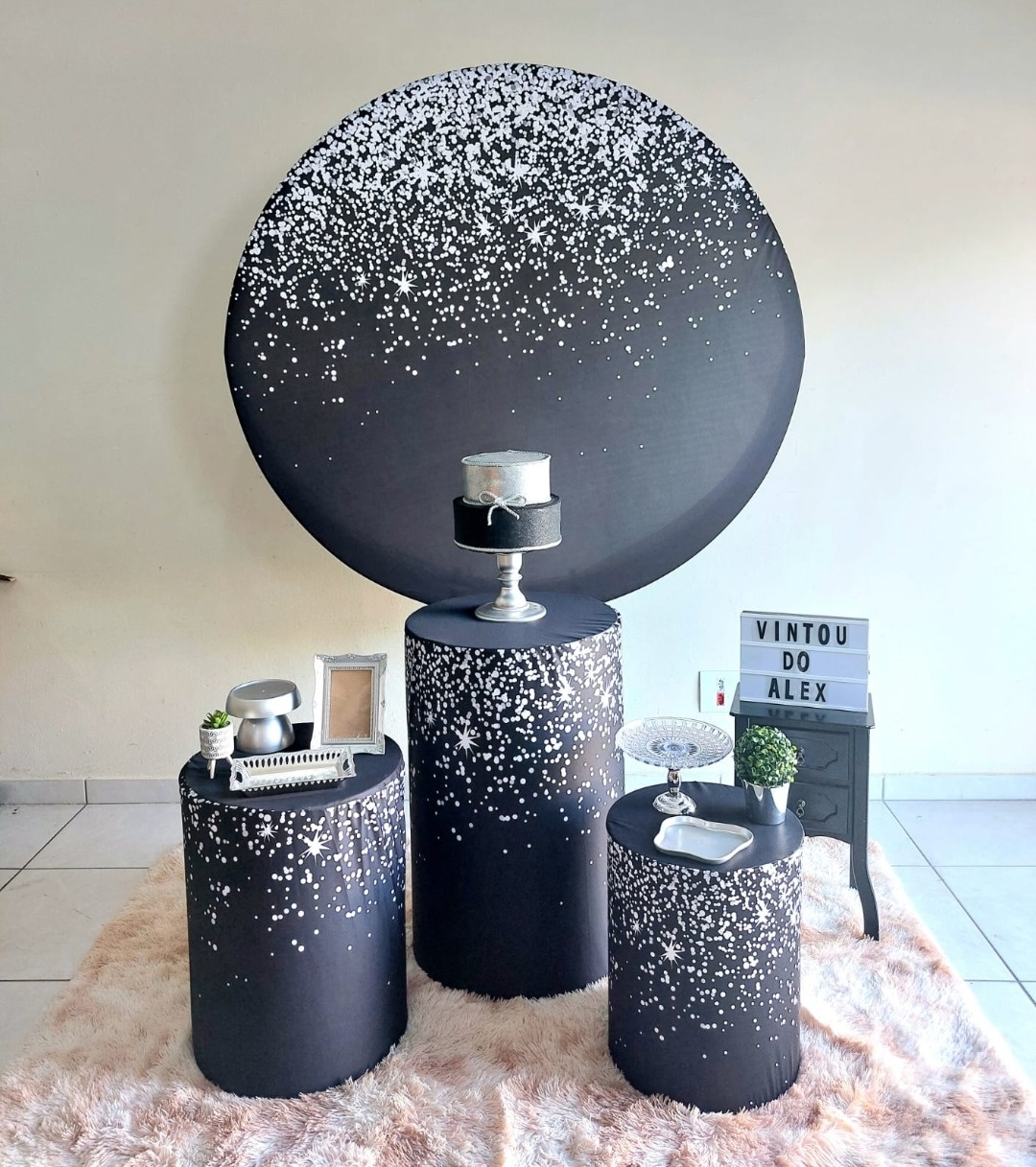 Kit  Orvalho Preto E Prata - feste_se_peguemonte