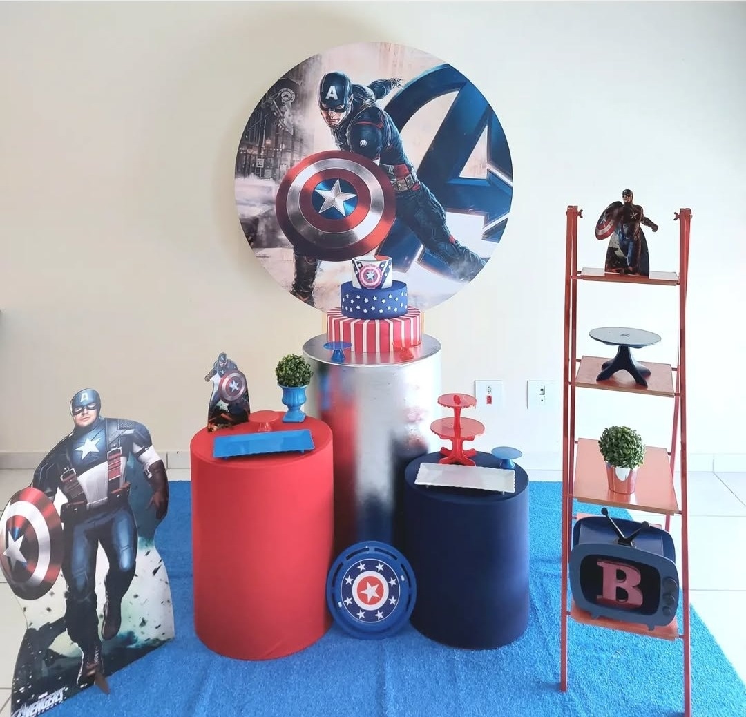 Kit Capitão América (Super Herói) - feste_se_peguemonte