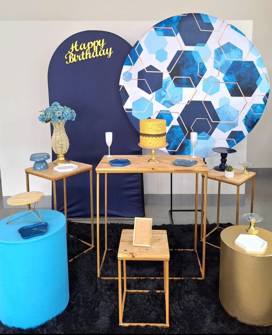 Kit Celeste Gold (Geometrico) - feste_se_peguemonte