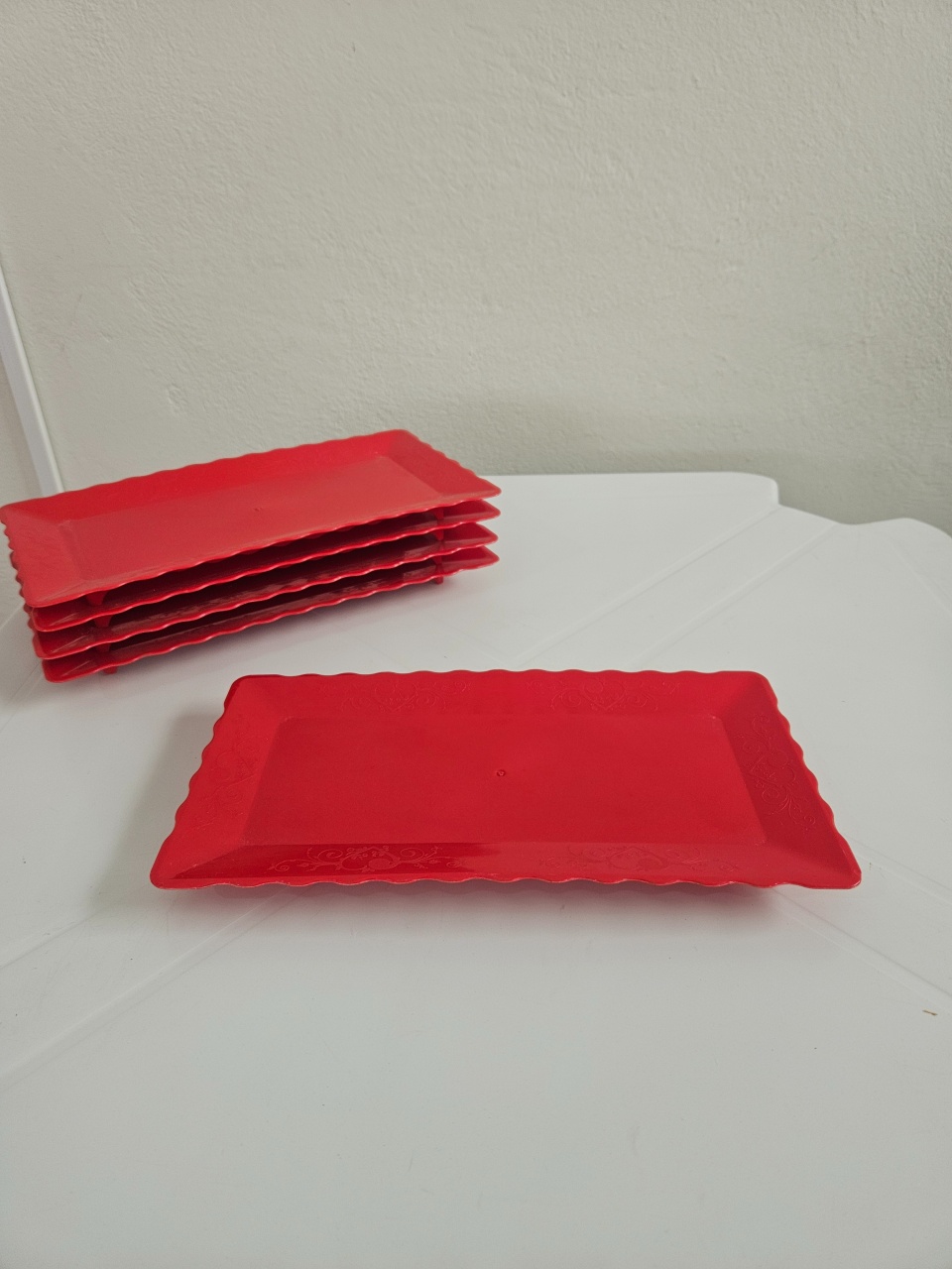 Bandeja 30X15 Vermelho  - feste_se_peguemonte