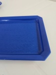 Bandeja 30X16  Azul Escuro Borda Reta Texturizada Azul  - imagem 2