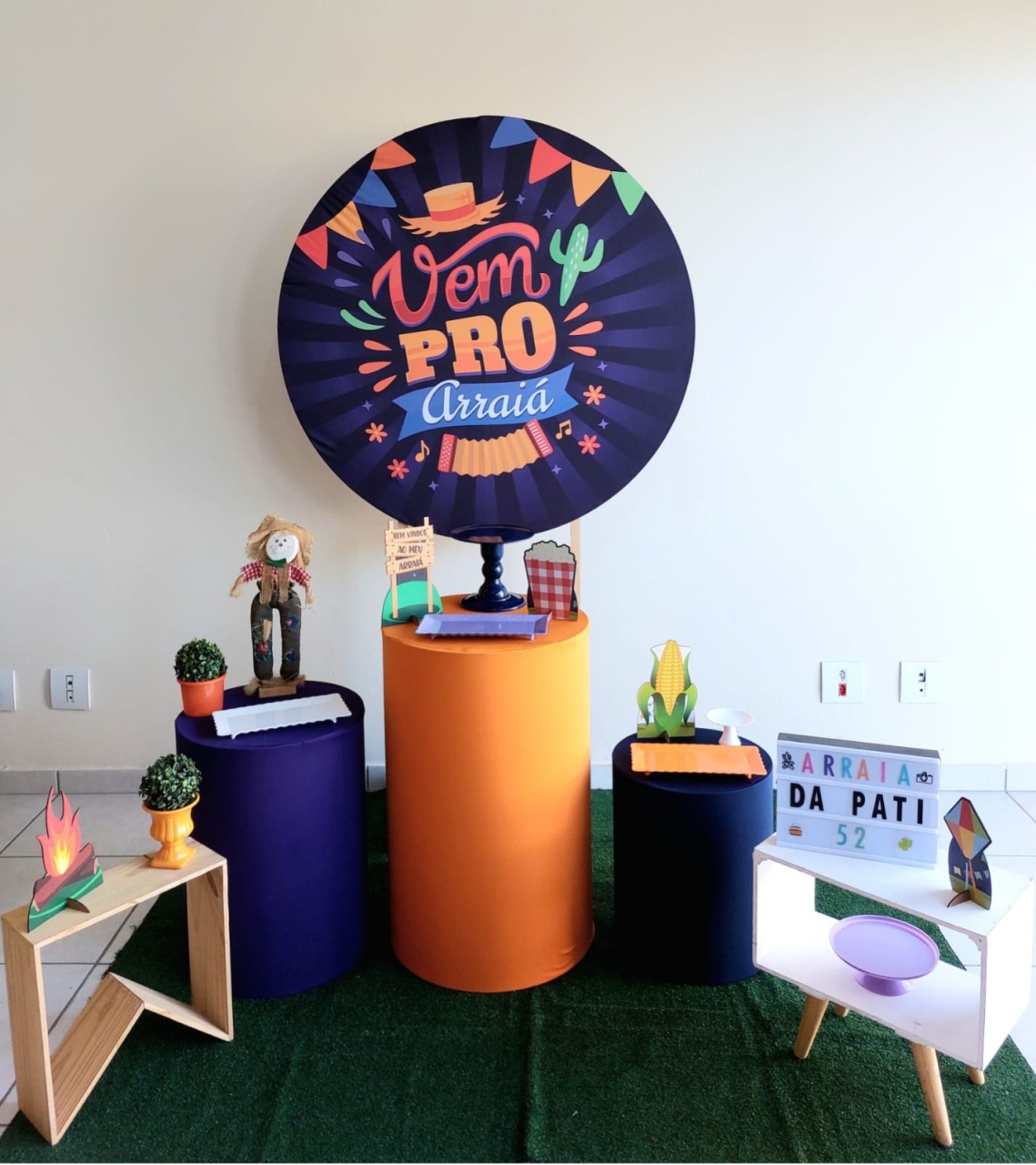 Kit Vem Pro Arraiá (Roxo) Festa Junina - feste_se_peguemonte
