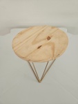 Boleira Base Metal Triangular Pinus  Madeira 15X22 - imagem 1