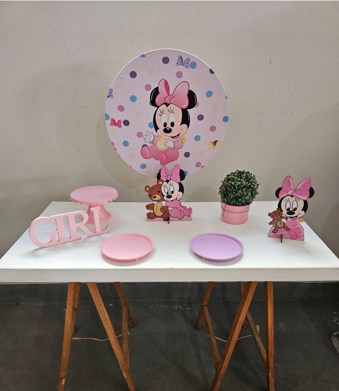 Mini Kit Básico Minnie Baby Rosa - feste_se_peguemonte