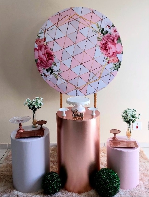 Kit Adulto Rosa E Rosé (Tema Floral) - feste_se_peguemonte
