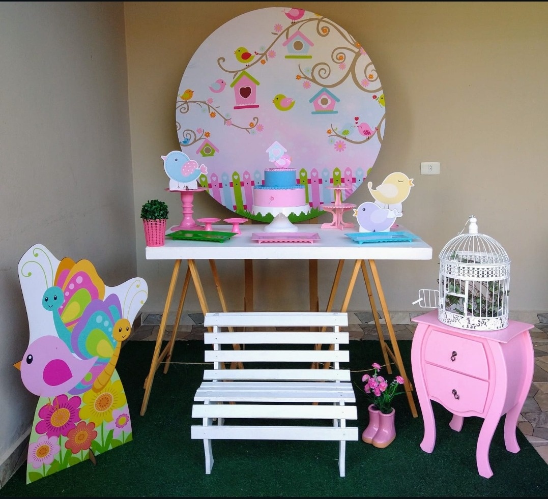 Kit Jardim Encantado Com Passarinhos (Chá de Bebe) - feste_se_peguemonte