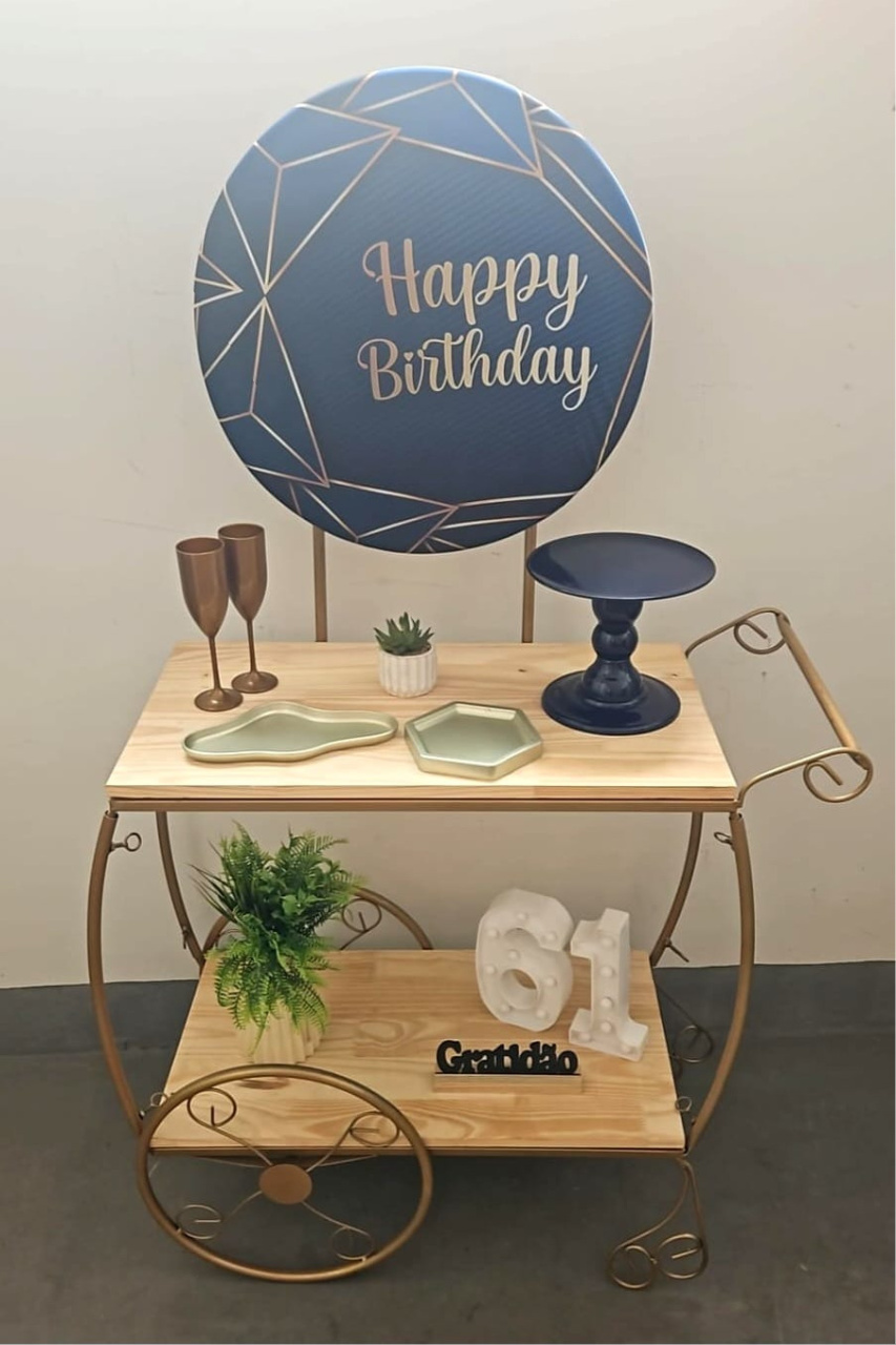 Mini Kit Especial Happy Birthday Azul - feste_se_peguemonte