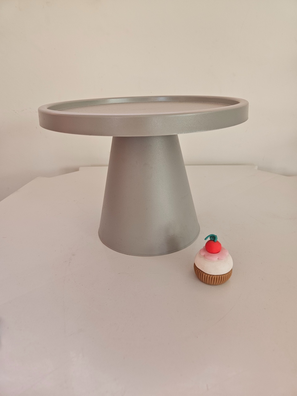 Boleira Cone 28Cm Cinza - feste_se_peguemonte