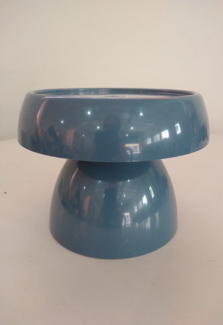 Boleira Cogumelo Borda Larga Azul Gris 13X12   - feste_se_peguemonte