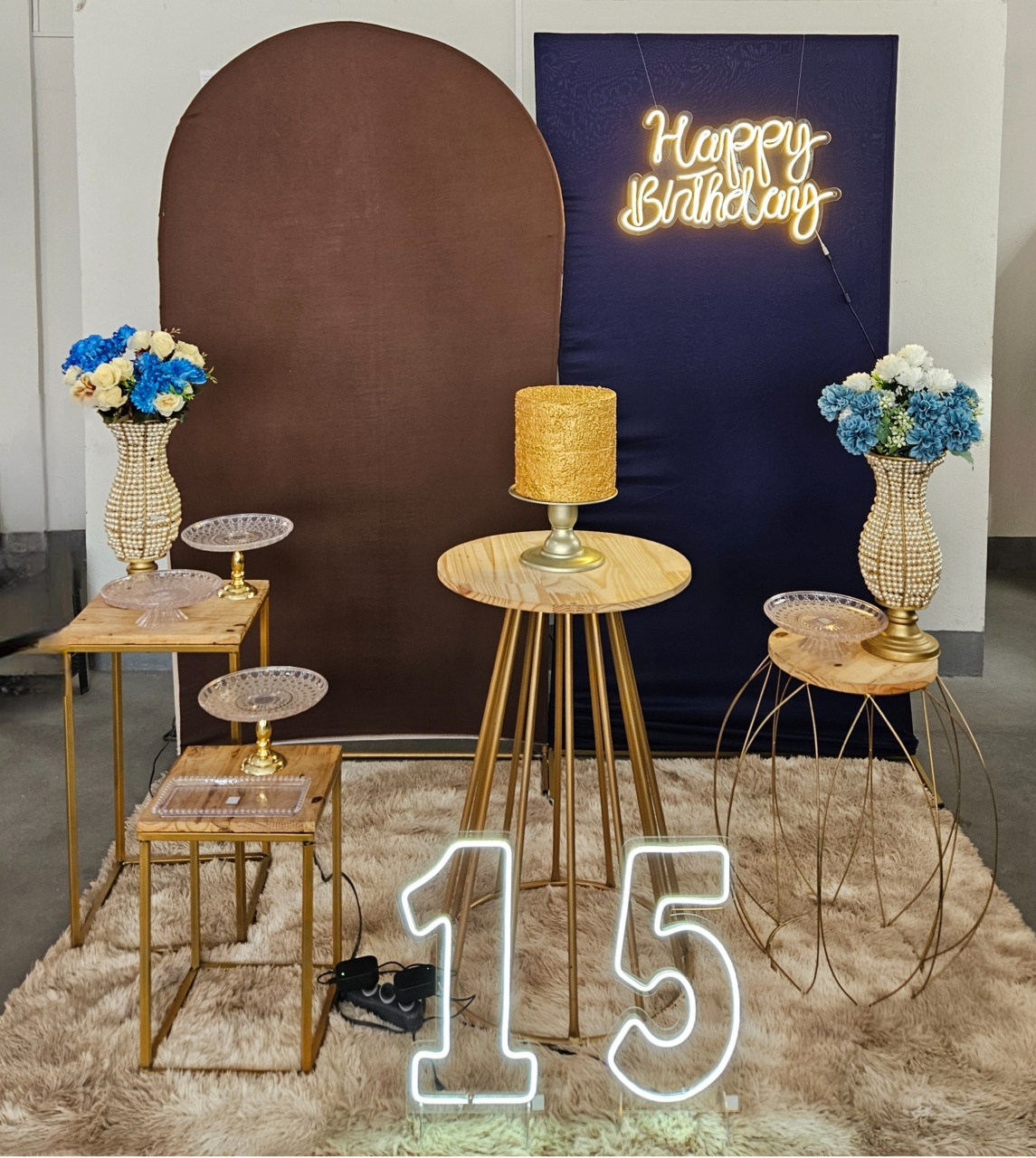 Kit Happy Birthday (Marrom E Azul) - feste_se_peguemonte