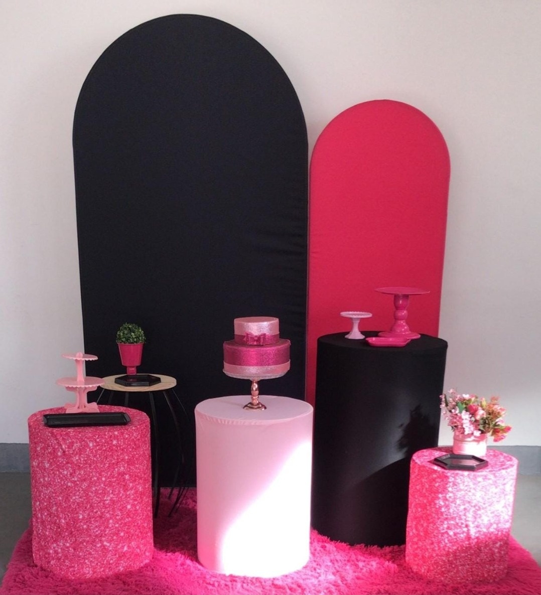 Kit Preto E Pink (Aniversário) - feste_se_peguemonte