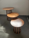 Mesa de  Apoio Cone Ripada Rústica M - imagem 2