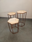 Mesa de Apoio Hexagonal M Rosê Gold   - imagem 2