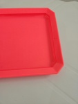 Bandeja 30X16  Rosa Neon Borda Reta Texturizada  - imagem 2