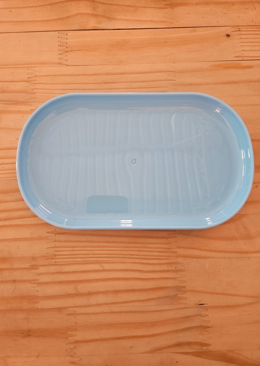 Bandeja Oval 22X13 Azul Bebê  - feste_se_peguemonte