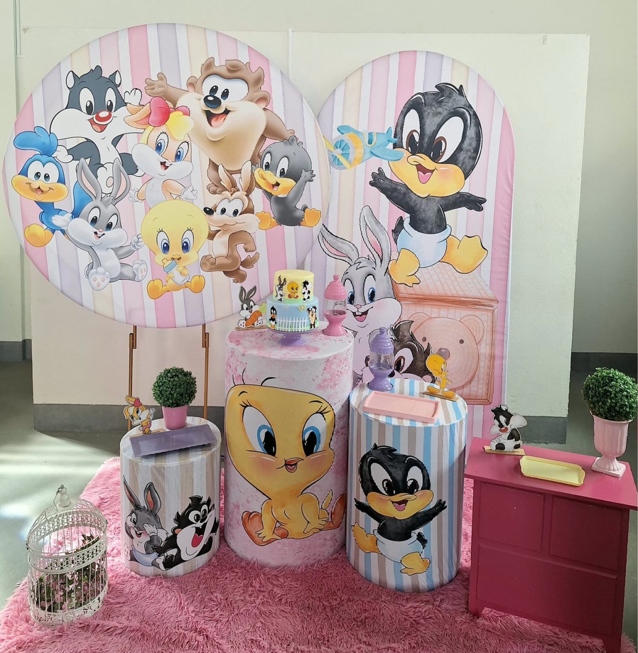 Kit Looney Tunes Baby Rosa - feste_se_peguemonte